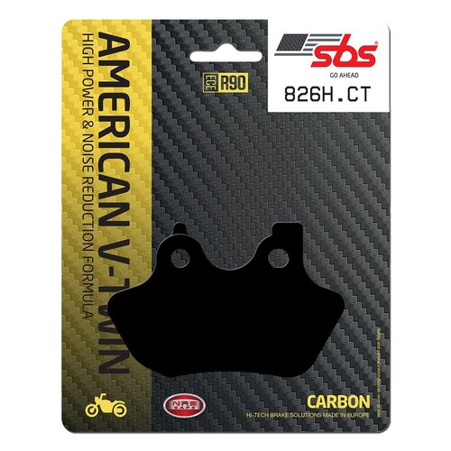 SBS 826H.CT Front/Rear Carbon Brake Pads for Harley-Davidson