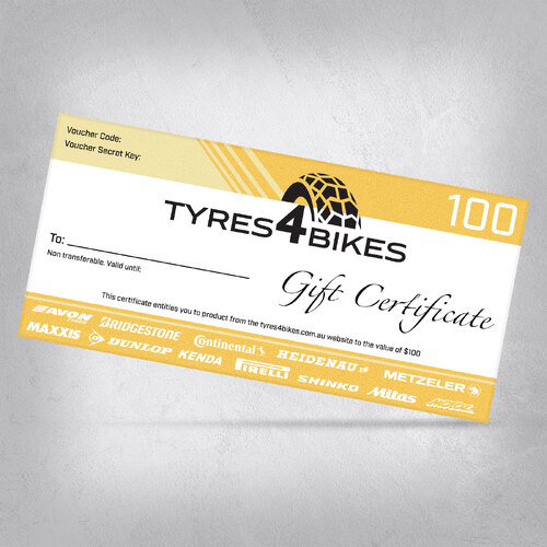 $100 Tyres For Bikes Gift Voucher