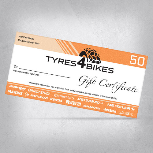 $50 Tyres For Bikes Gift Voucher